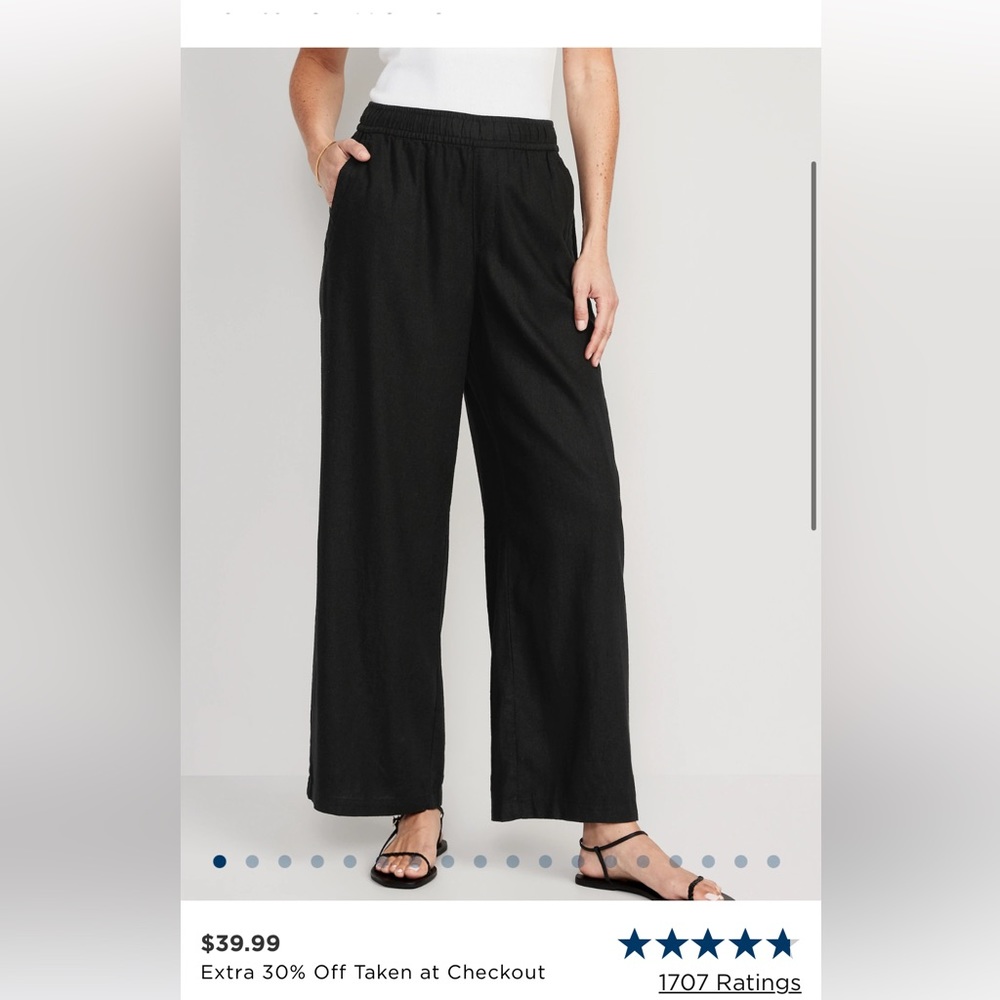 Old navy wide leg linen pants